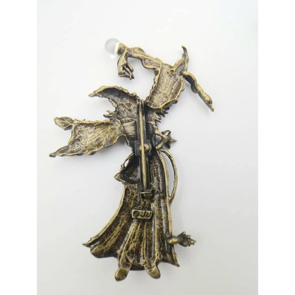 Rare JJ Jonette Artifacts Wizard with Staff and Snake Brooch – Vintage Sorcerer - Picture 7 of 8